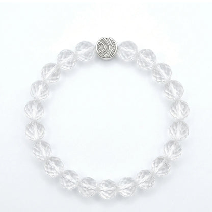 Faceted Clear Quartz Bracelet