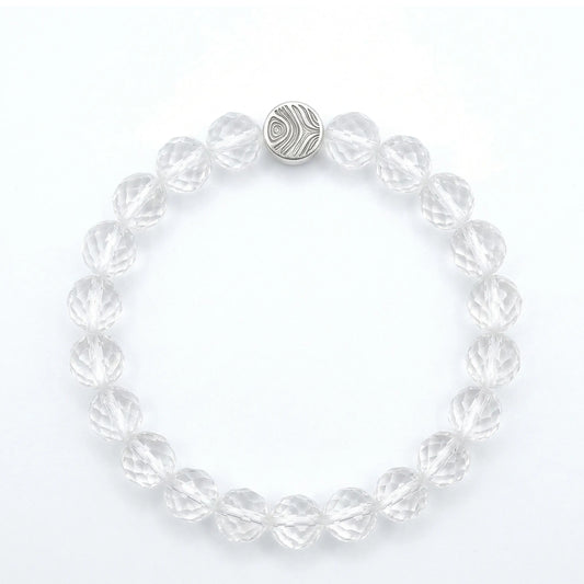 Faceted Clear Quartz Bracelet