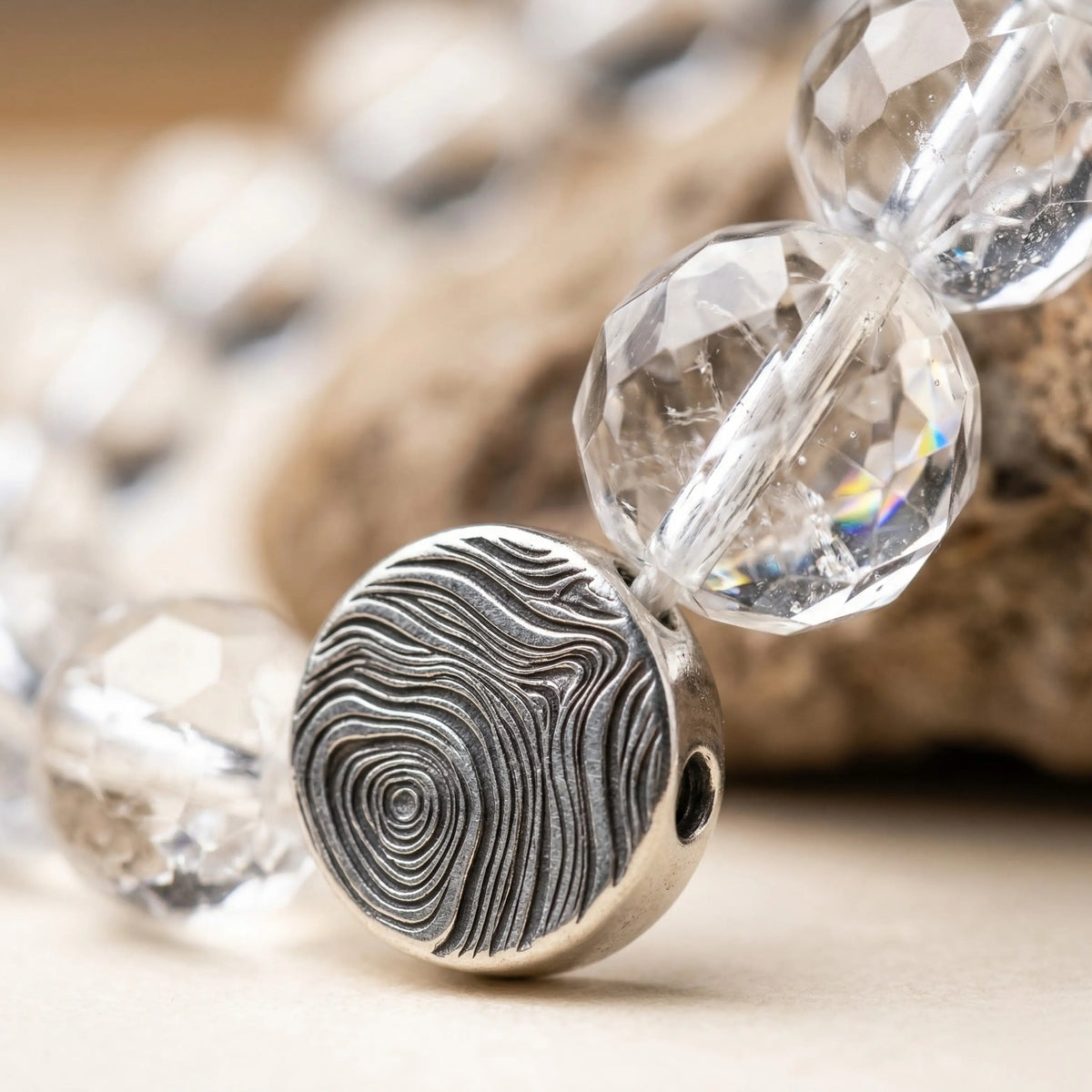 Faceted Clear Quartz Bracelet