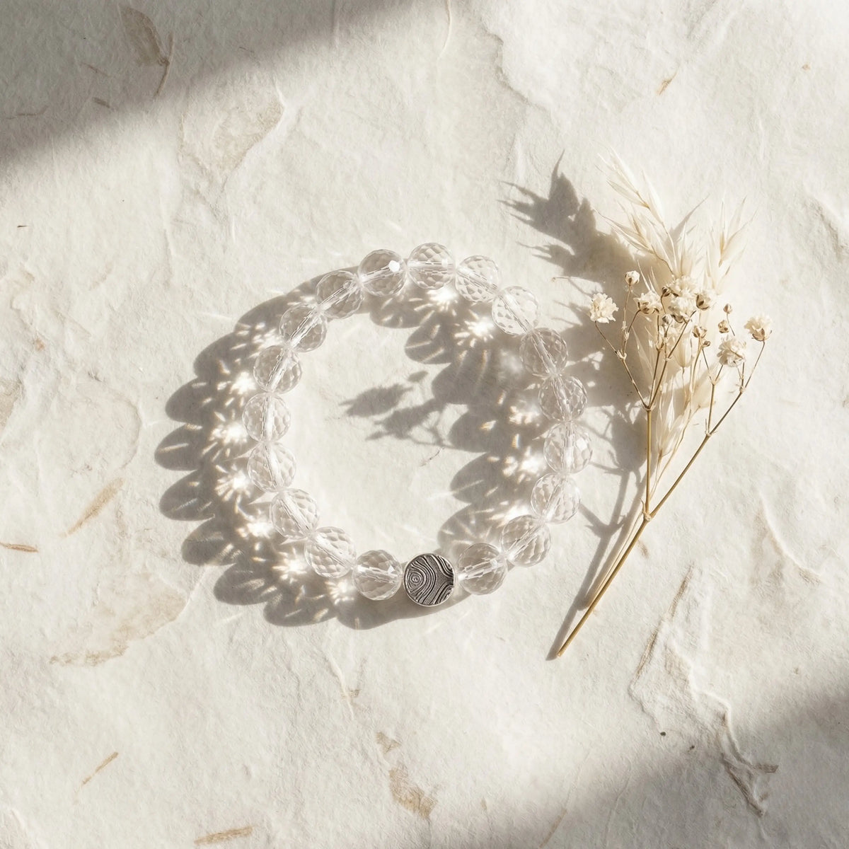 Faceted Clear Quartz Bracelet